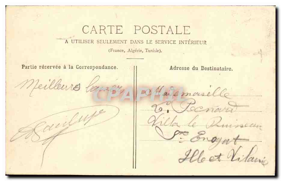 Clermont-Ferrand — Le Jardin Lecoq et l'Université — P. Julien, Clermont-Ferrand, G. Belaunay, Succe. — Verso