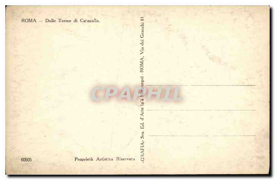 CPA Roma Dalle Terme di Catacalla — Rückseite