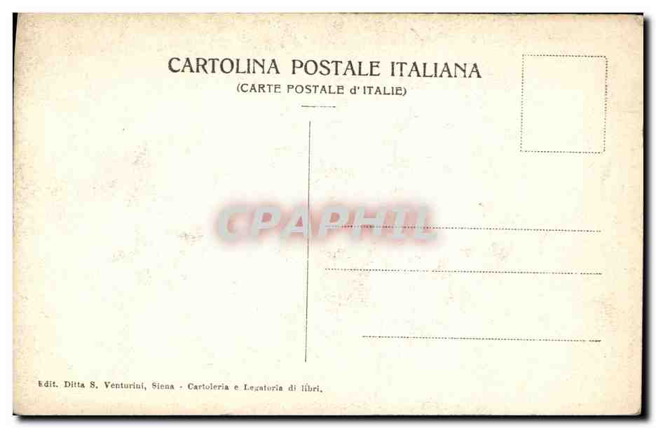 CPA Siena Porta Avanzo della Gran Cattedrale Ideata — Rückseite
