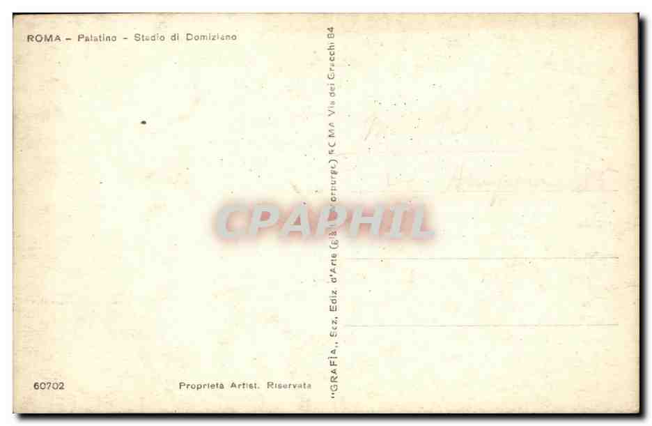 CPA Roma Patatino Stadio di Domiziano — Rückseite
