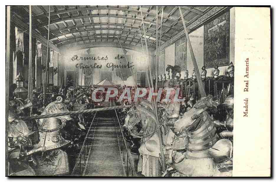 CPA Madrid Real Armeria Armures de Charles Quint