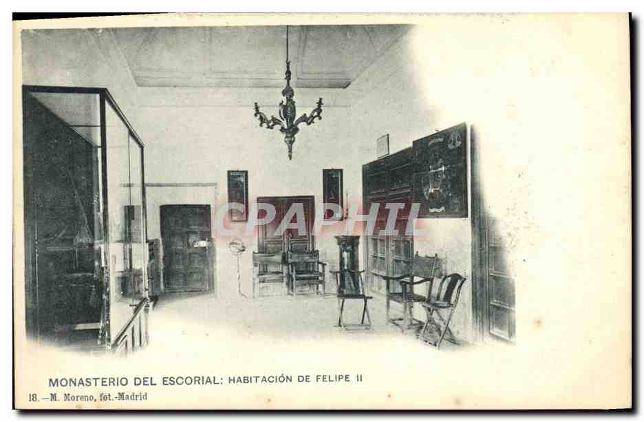 CPA Monasterio del Escorial Habitacion de Felipe ll