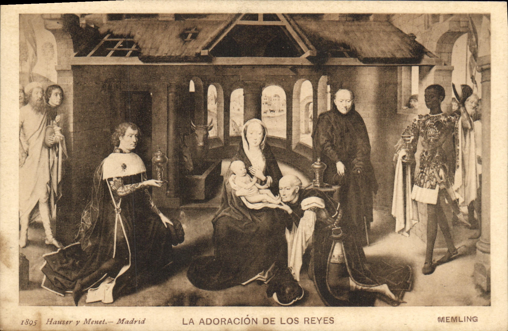 CPA La Adoracion de Los Reyes Memling
