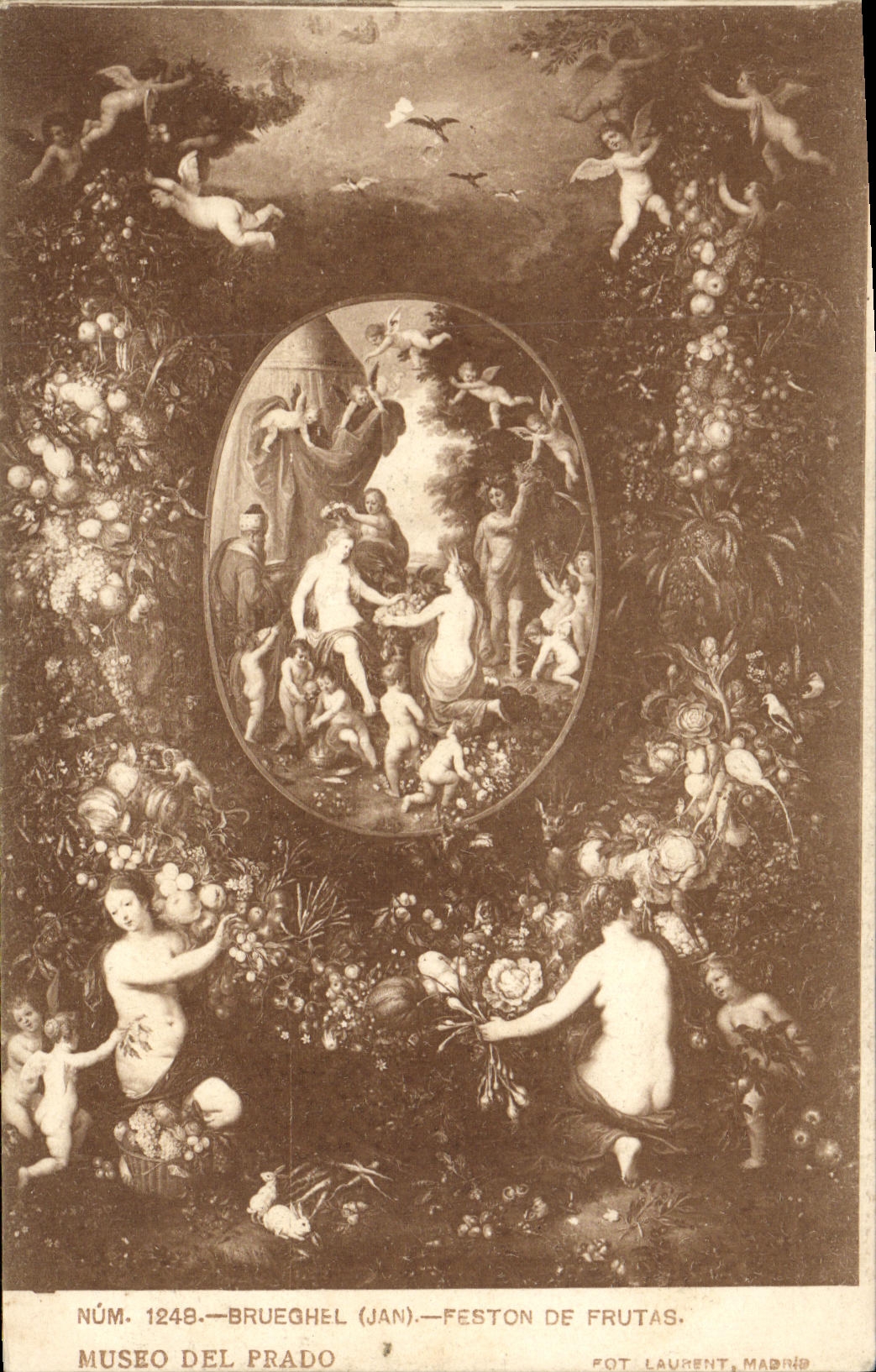 CPA Brueghel Feston de Frutas Museo Del Prado