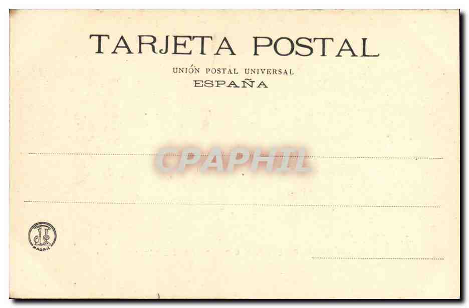 Entrada al Parque por el Paseo de las Estátuas — Madrid — Fototipia Lacoste — Verso