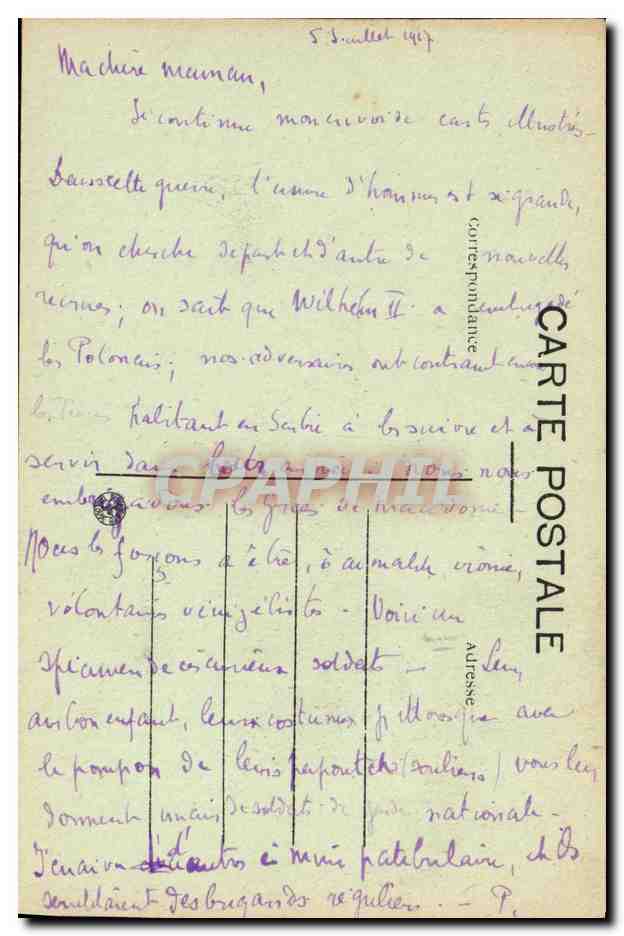 CPA Salonique Soldats Grecs Venizelistes Grece Militaria — Rückseite