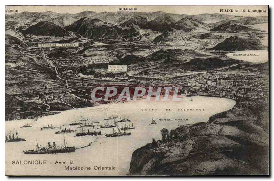 CPA Salonique Avec la Macedoine Orientale Bateaux