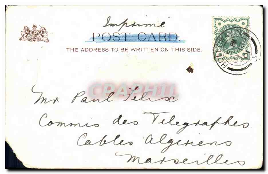CPA Souvenir 1901 Advance Australia Lion Kangourou — Verso