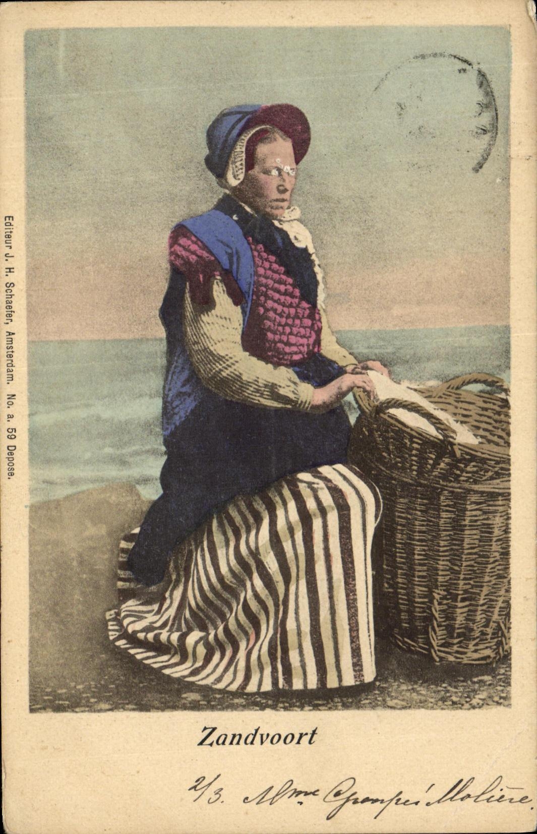 CPA Zandvoort Femme Folklore