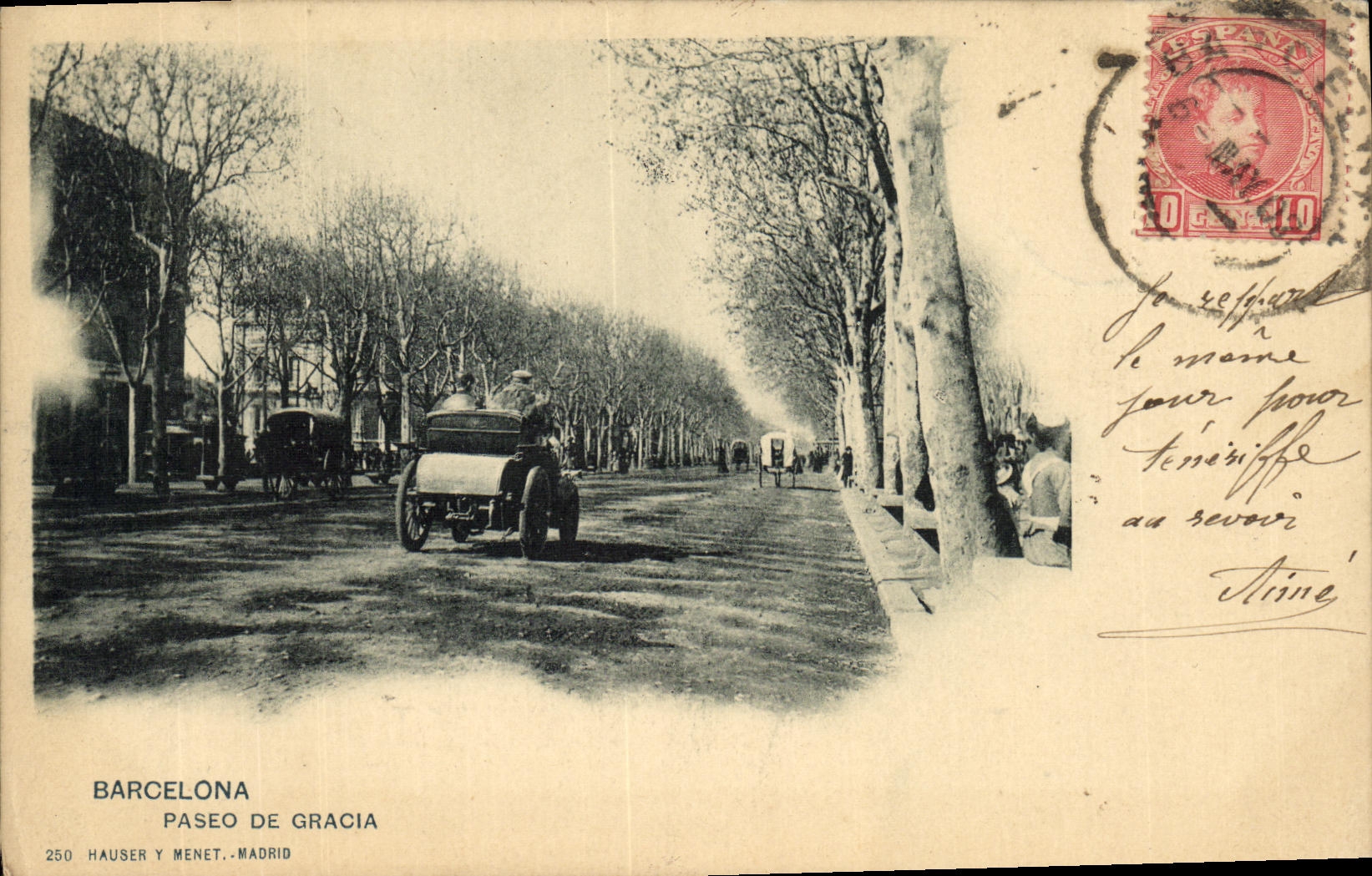 CPA Barcelona Paseo de Gracia Automobile