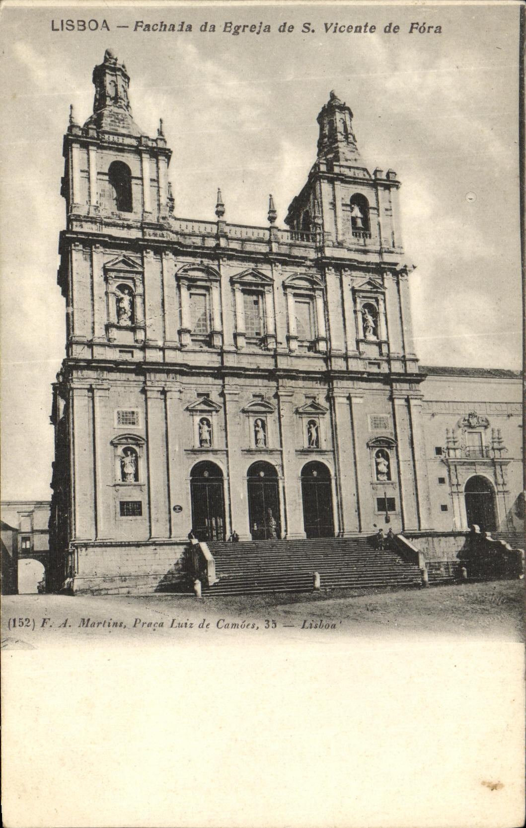 CPA Lisboa Fanchada da Egreja de S Vicente de Fora