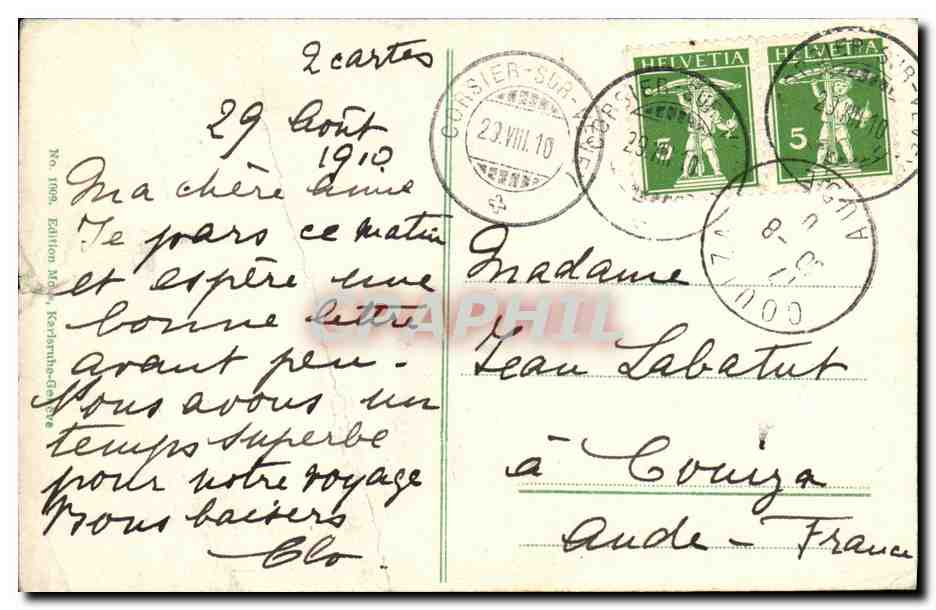 Mont Cervin — Matterhorn — Édition M. Kesternich, n° 100 — Achterkant