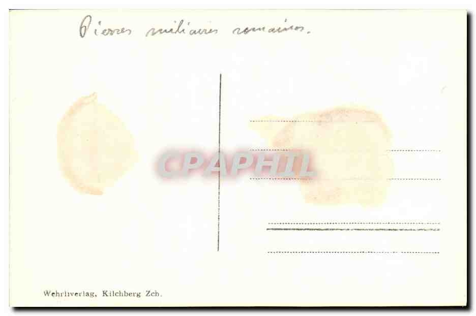 CPA Julier Passhohe Post Auto bei den romischen Saulen  — Back