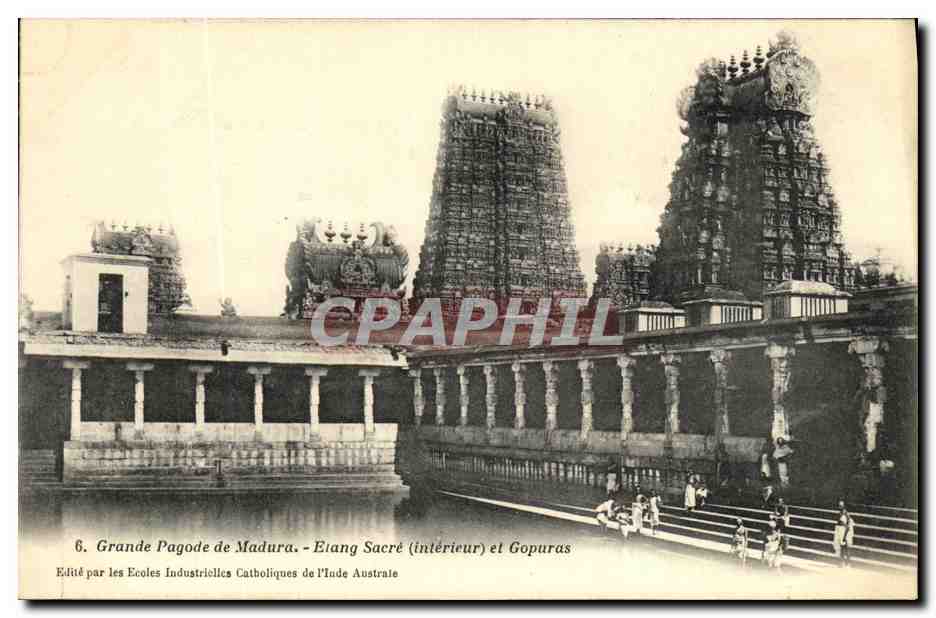 CPA Grande Pagode de Madura Etang Scare et Gopuras