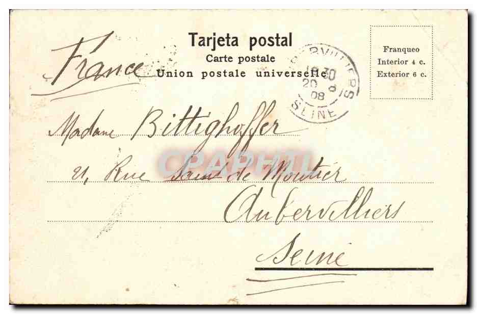 CPA Avenida de Mayo Buenos Aires Baudero Argentine — Verso