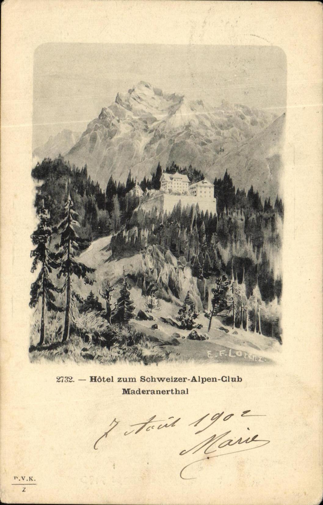 CPA Hotel zum Schweizer Alpen Club Maderanertal