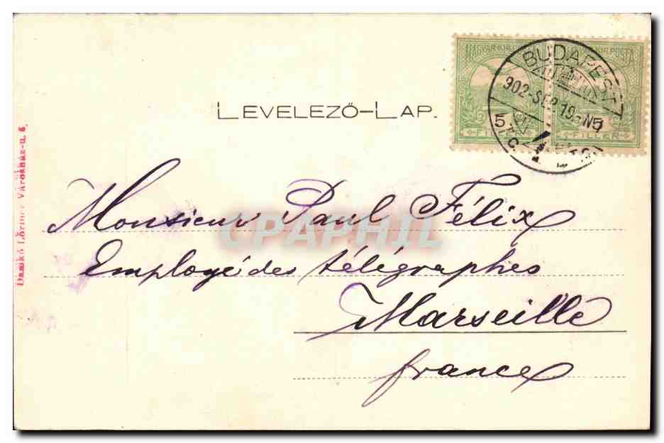 CPA Rakos Hongrie  — Verso