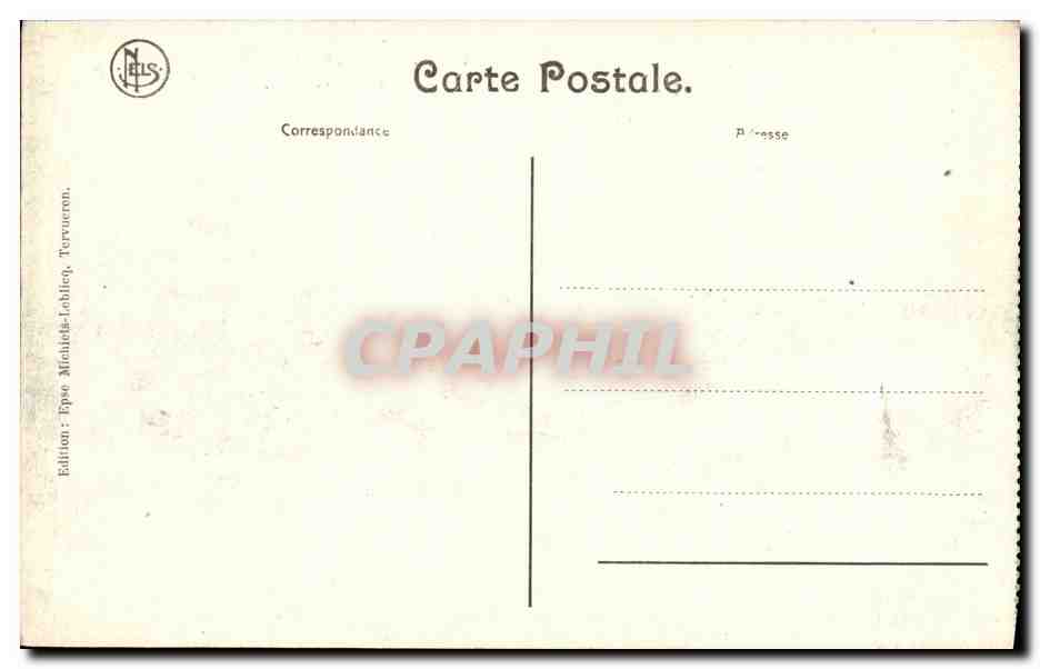 Tervueren. Nouveau musée du Congo — La grande salle économique — Édition Michiels-Leblecq, Tervueren — Rückseite