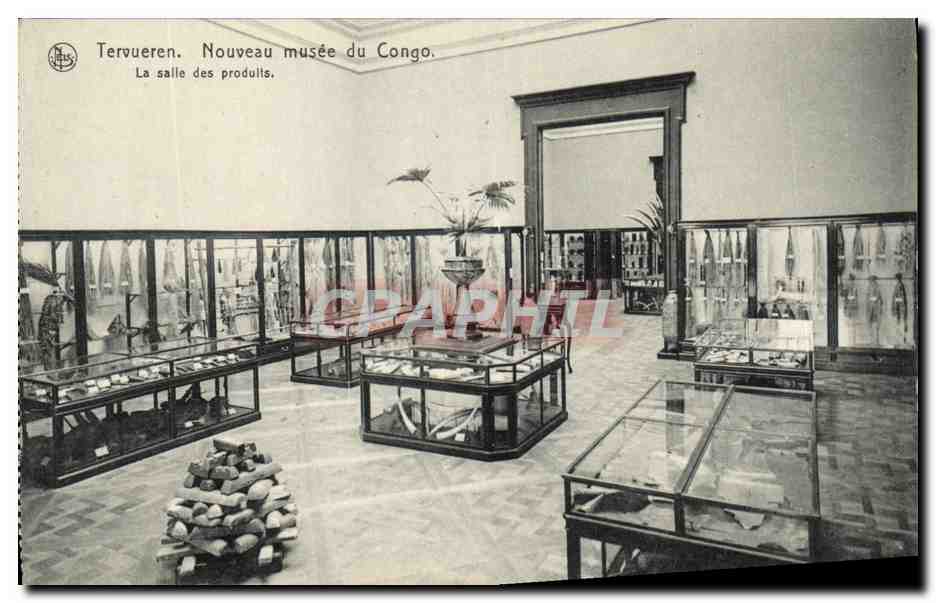 Tervueren. Nouveau musée du Congo. La salle des produits.