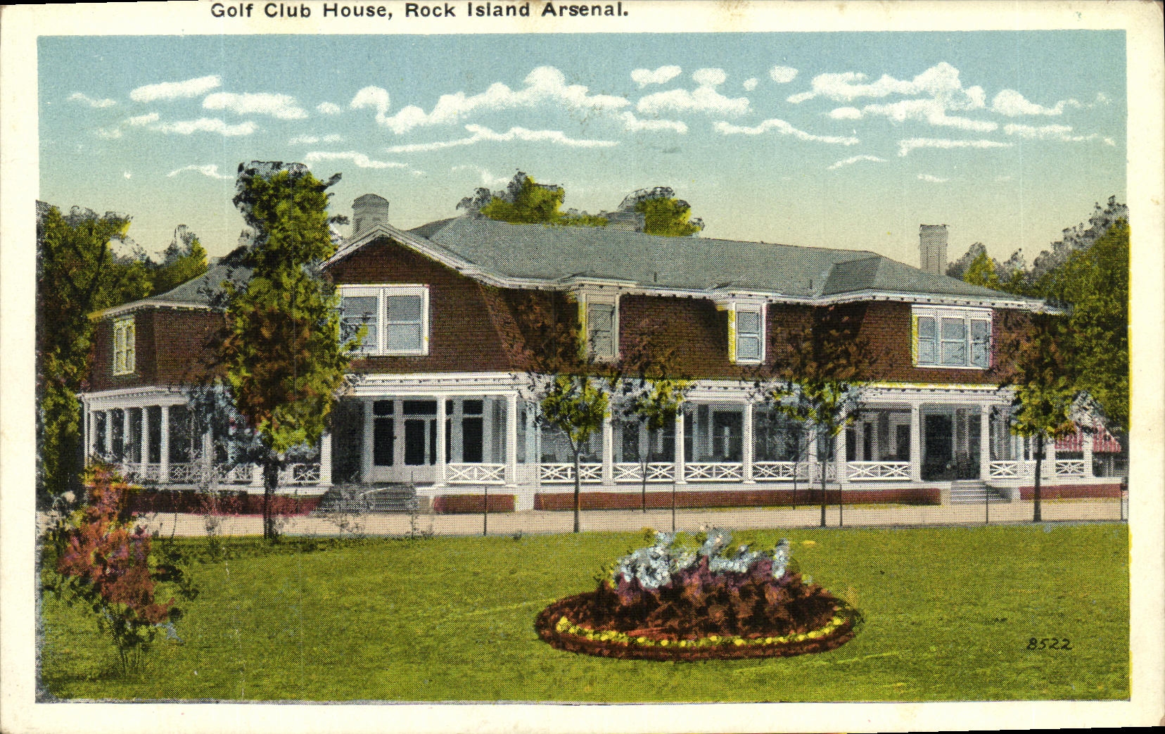 Golf Club House, Rock Island Arsenal — Rock Island Post Card Co. n°8522