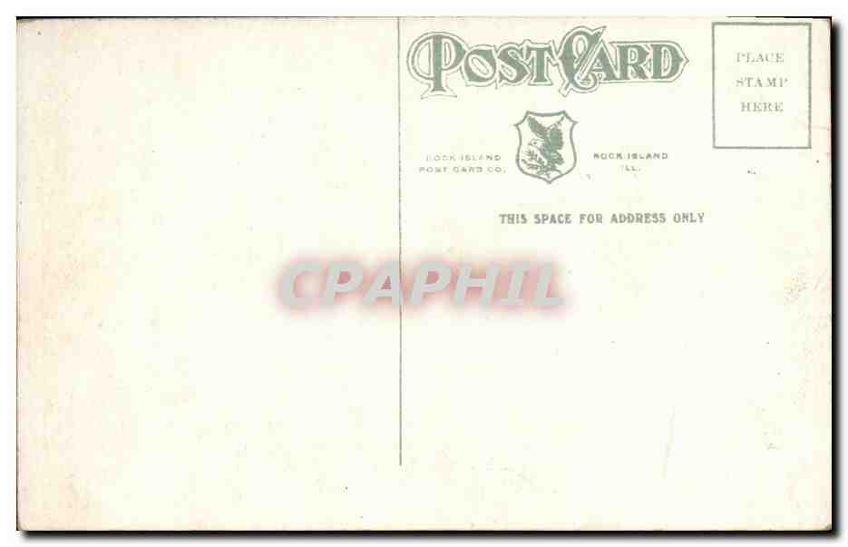Golf Club House, Rock Island Arsenal — Rock Island Post Card Co. n°8522 — Reverso