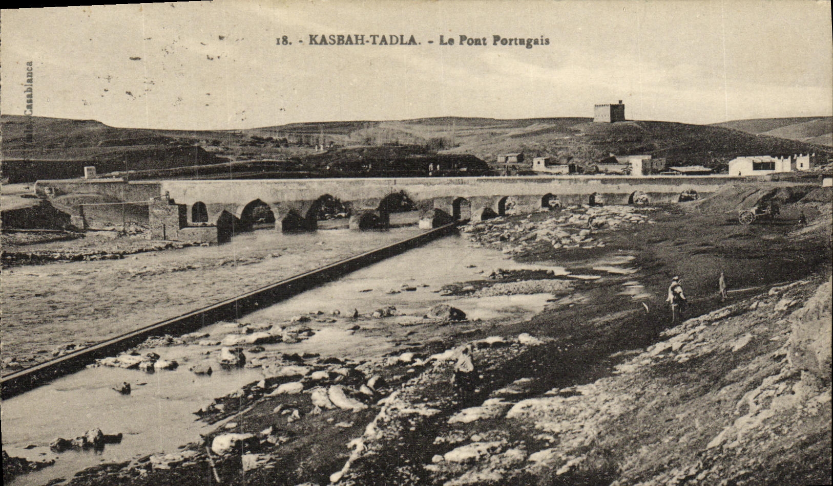 CPA Kasbah Tadla Le Pont Portugais