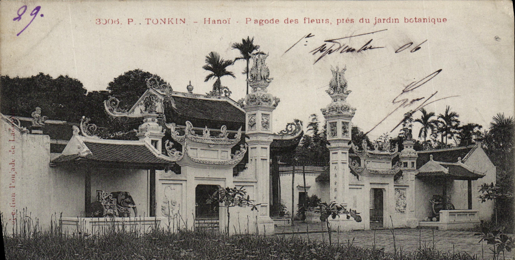 Hanoï - Pagode des fleurs, près du jardin botanique — Édition P. P. Tonkin, n° 3306