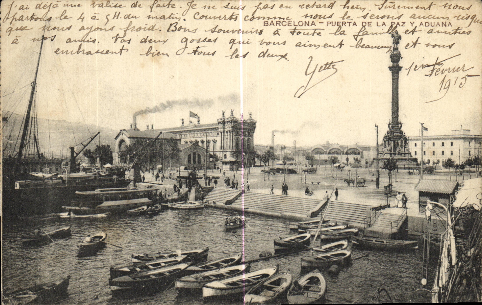 CPA Barcelona Puerta de la Paz y Aduania