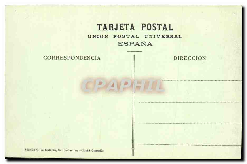CPA San Sebastian Plaza de la Constitucion Une fiesta — Rückseite