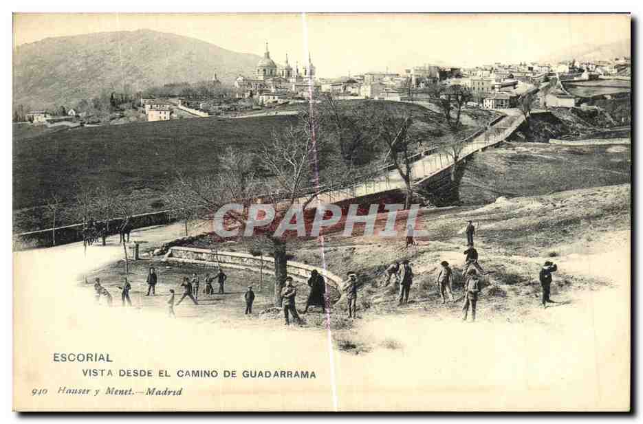 CPA Escorial Vista Desde El Camino De Guadarrama Enfants
