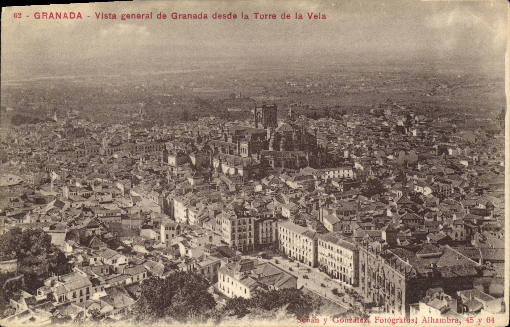 CPA Granada Vista General de Granada desde la Torre de la Vela