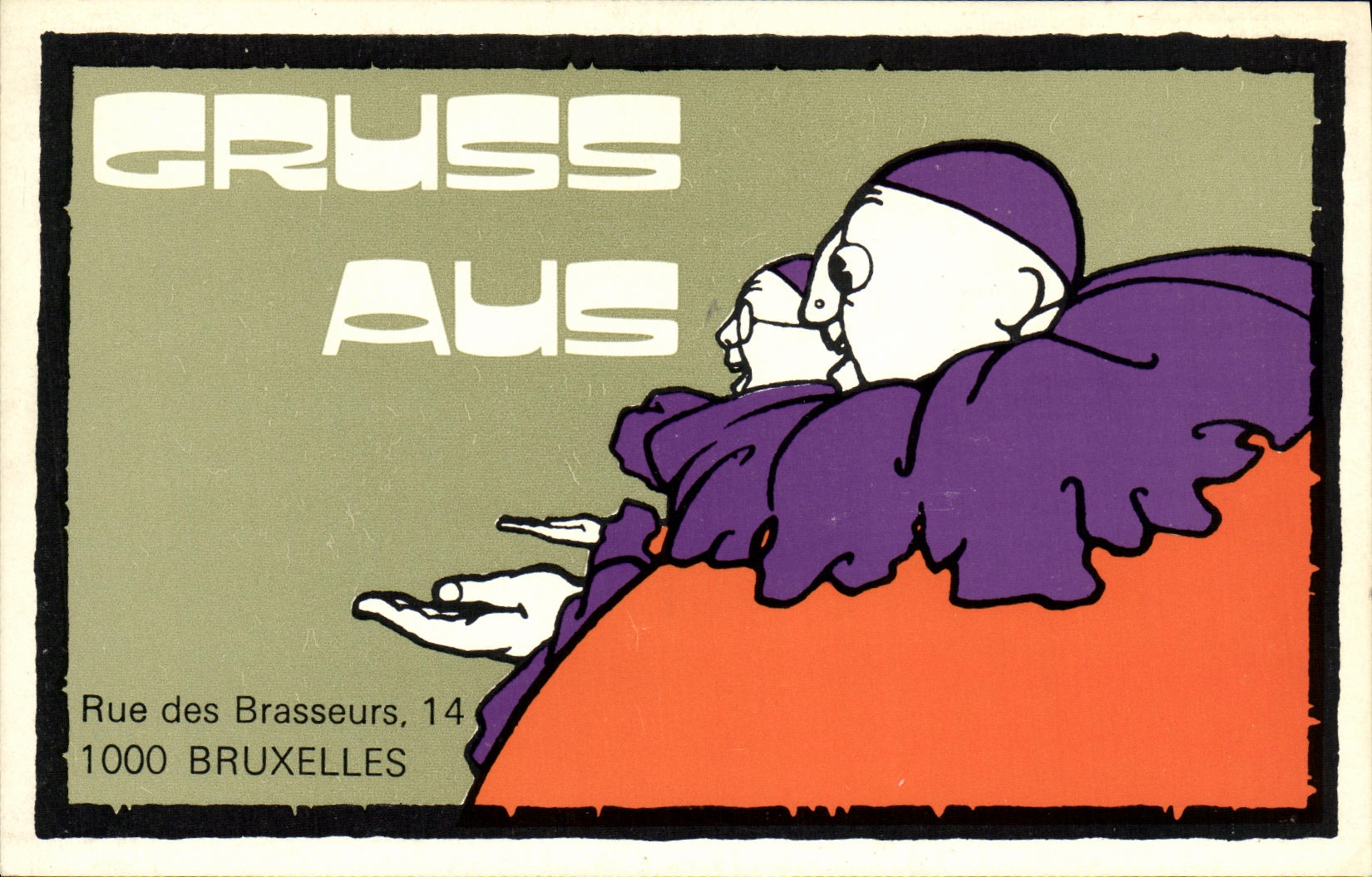 CPM Gruss aus Bruxelles Rue Des Brasseurs Gille sFolklore 