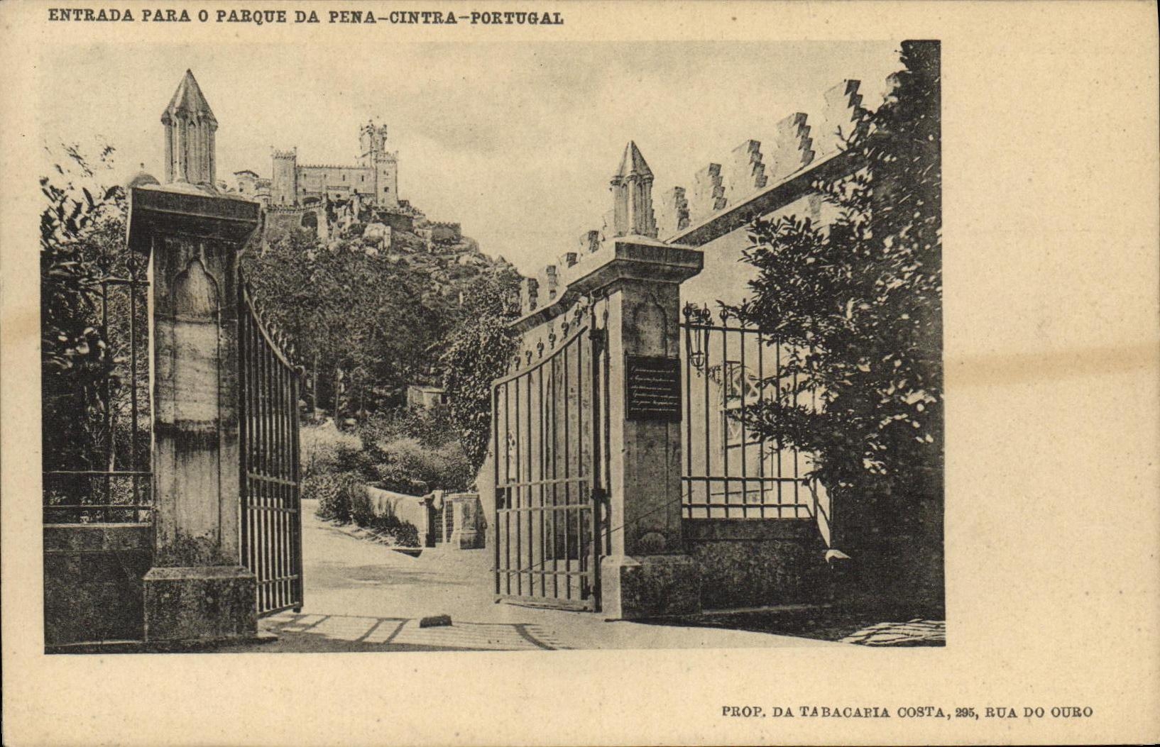 CPA Entrada Para Parque Da Pena Cintra Portugal