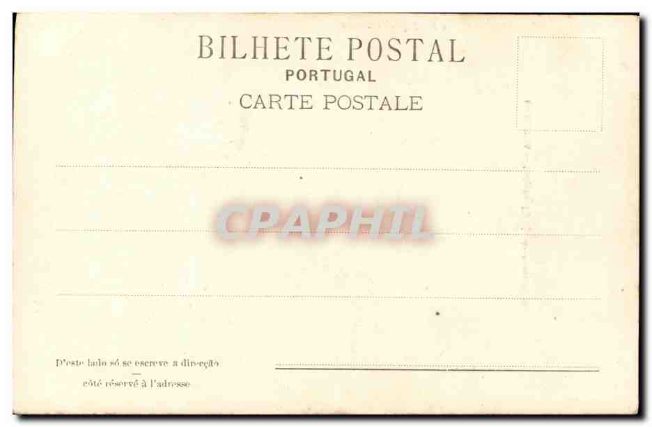 CPA Coimbra Pulpito Egreja de Santa Cruz — Rückseite