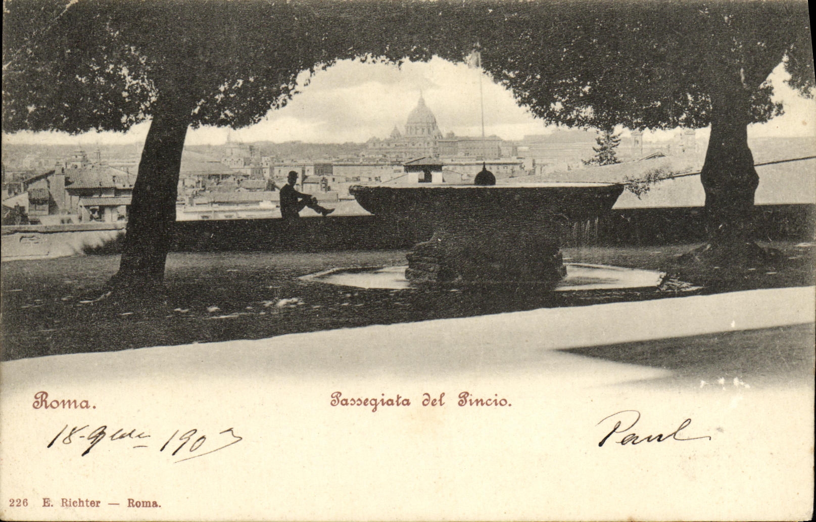 CPA Passegiata Del Pincio Roma