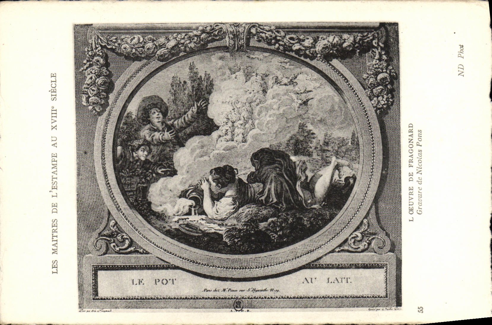 CPA Estampes 18eme Fragonard Nicolas Pons Le pot au lait