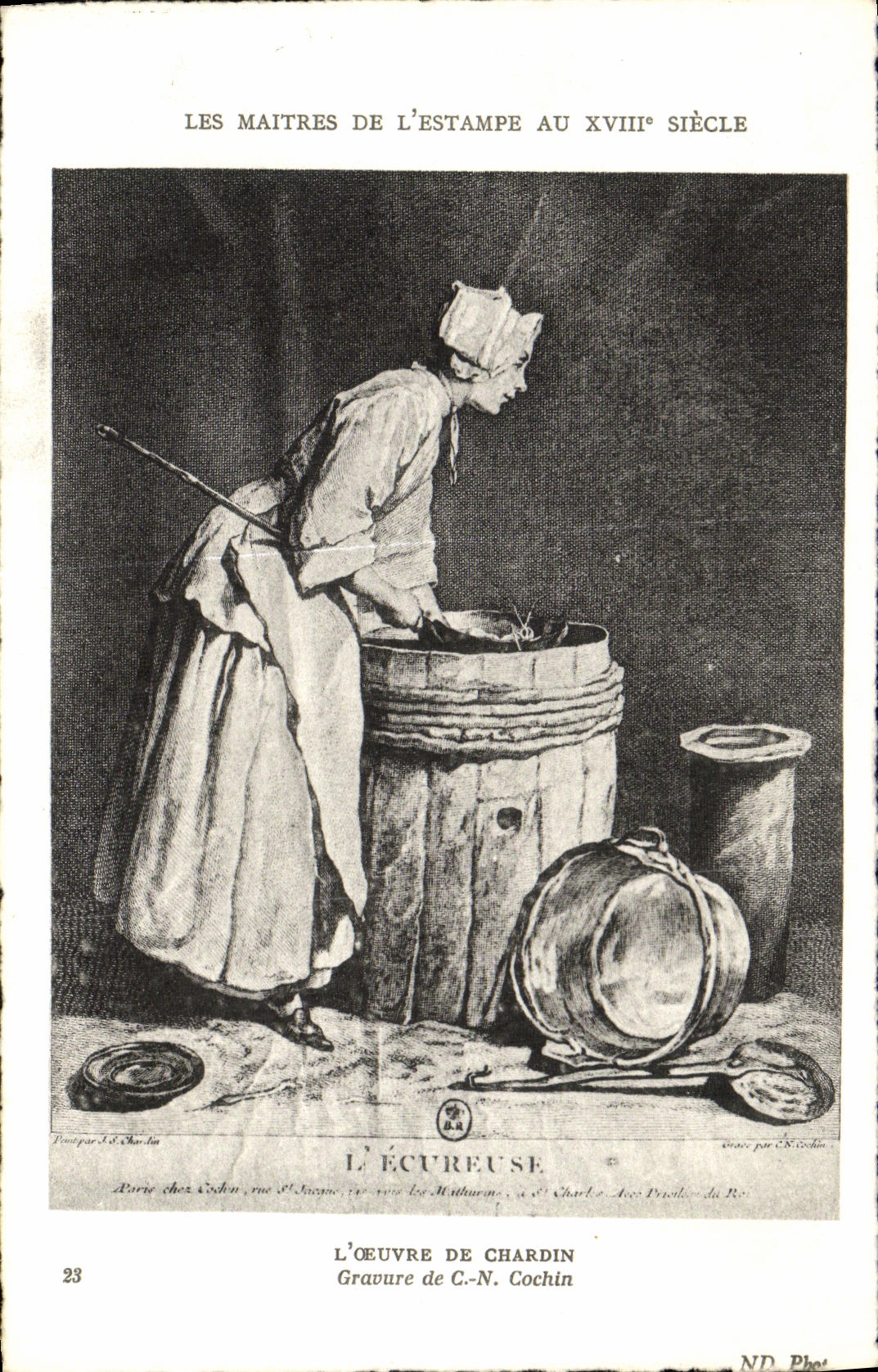 CPA L Estampes De Les Maitres Au 18eme Siecle Chardin Cochin L ecureuse