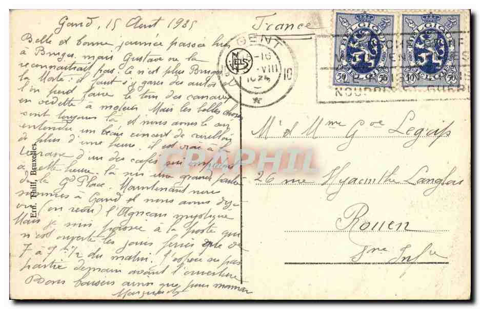 CPA Bruges Basilique Du St Sang Pourbus Noble confrerie du Saint Sang  — Verso