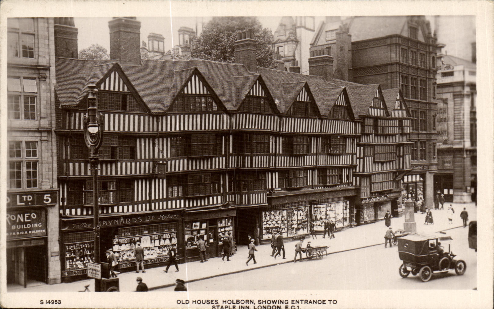CPA Old Houses Holborn Showing Entrance To Staple Inn London