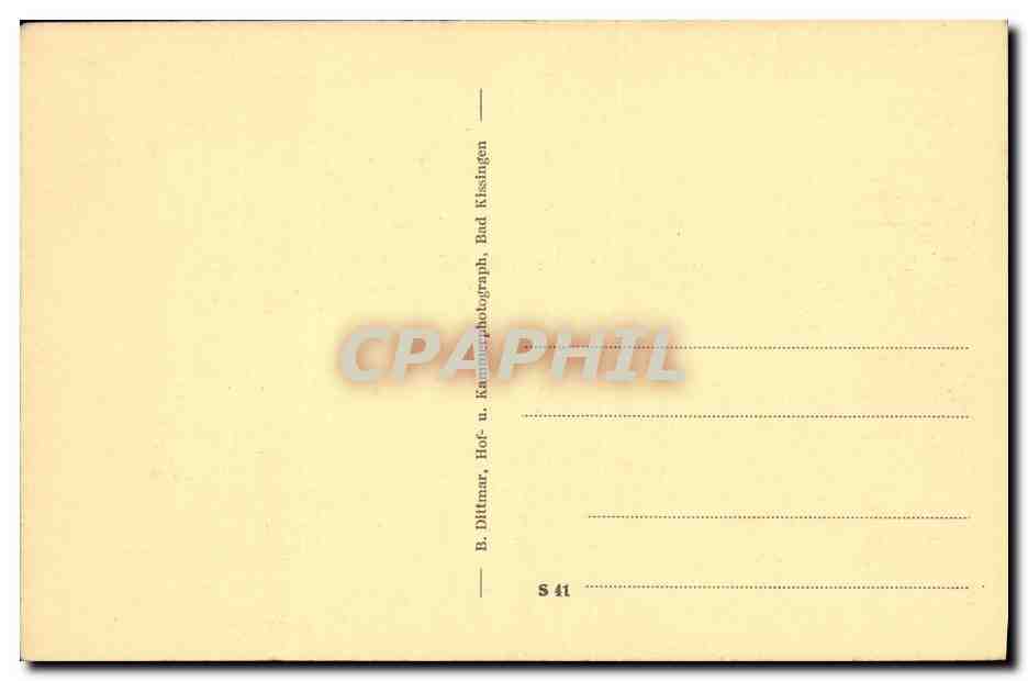 CPA Bad Kissingen Bismarcks Schlafzimmer — Verso