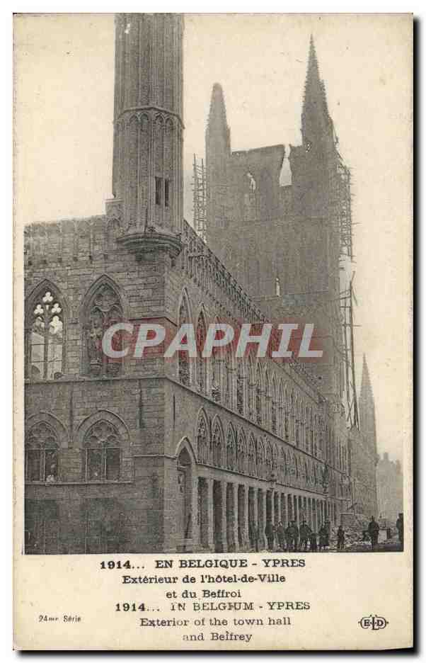 Ypres - Hôtel-de-Ville et Belfroi — 24me Série — Éditeur B.D.