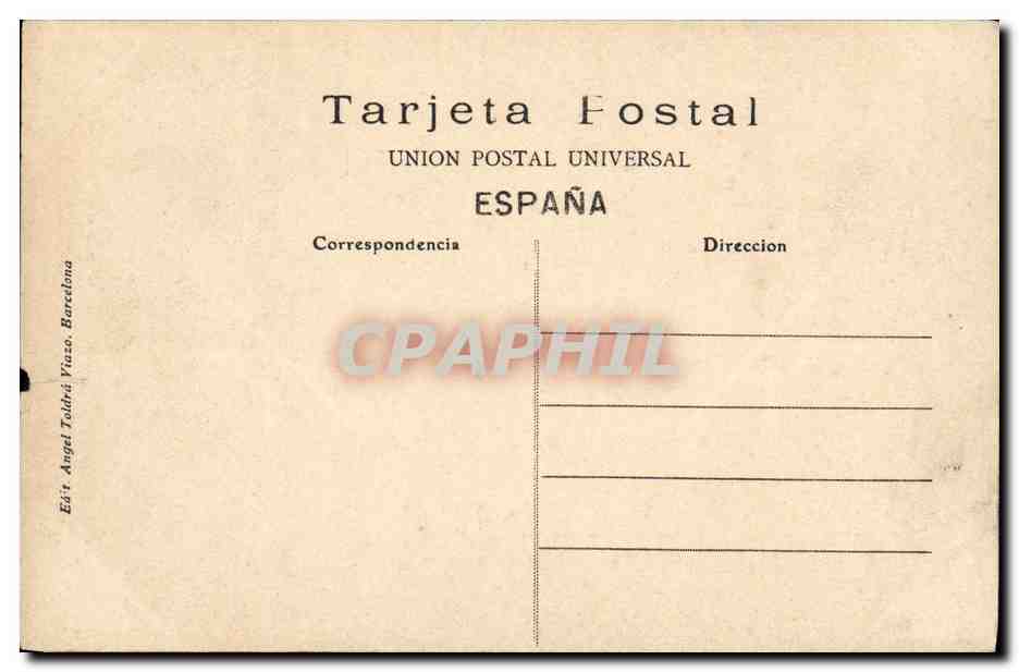 CPA Barcelona Catedral Claustors Puerta de San Severo — Rückseite