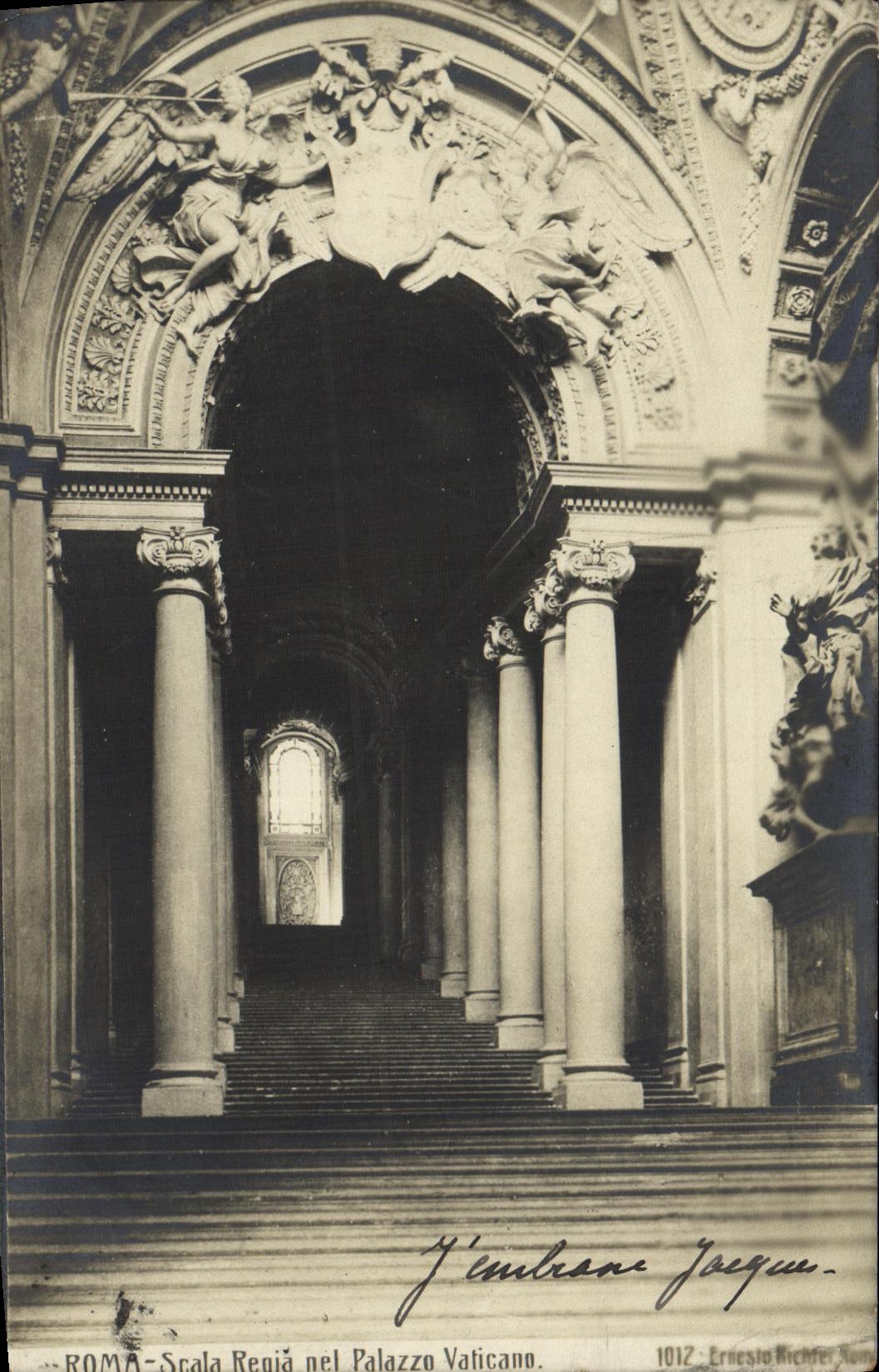 CPA Roma Scala Regia nel Palazzo Vaticano