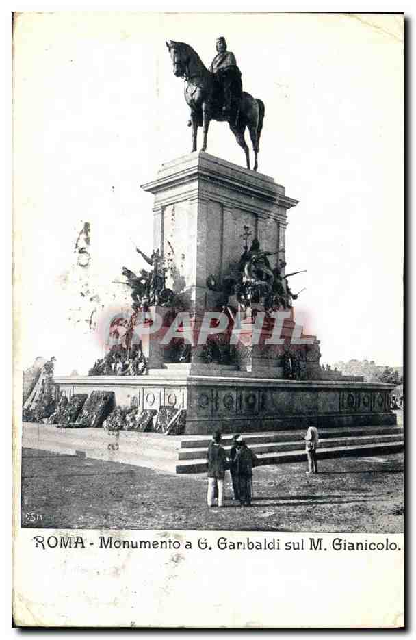 CPA Roma Monumento a G Garibaldi sul M Gianicolo
