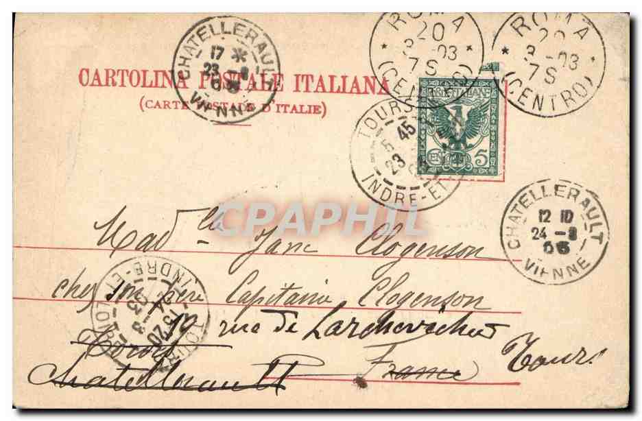 CPA Roma Porta S Paolo Primadie di Caio Cestio — Verso
