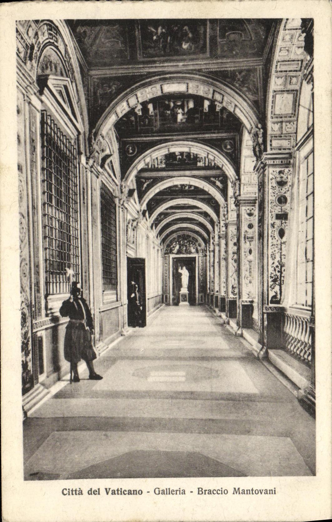 CPA Citta del Vaticano Galleria Braccio Mantovani