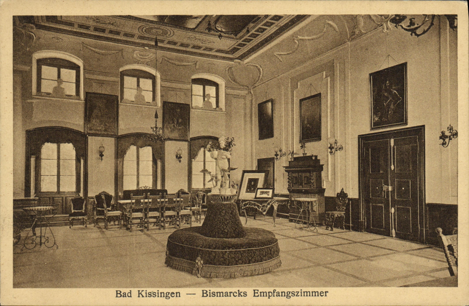 CPA Bad kissingen Bismarcks Empfangszimmer 
