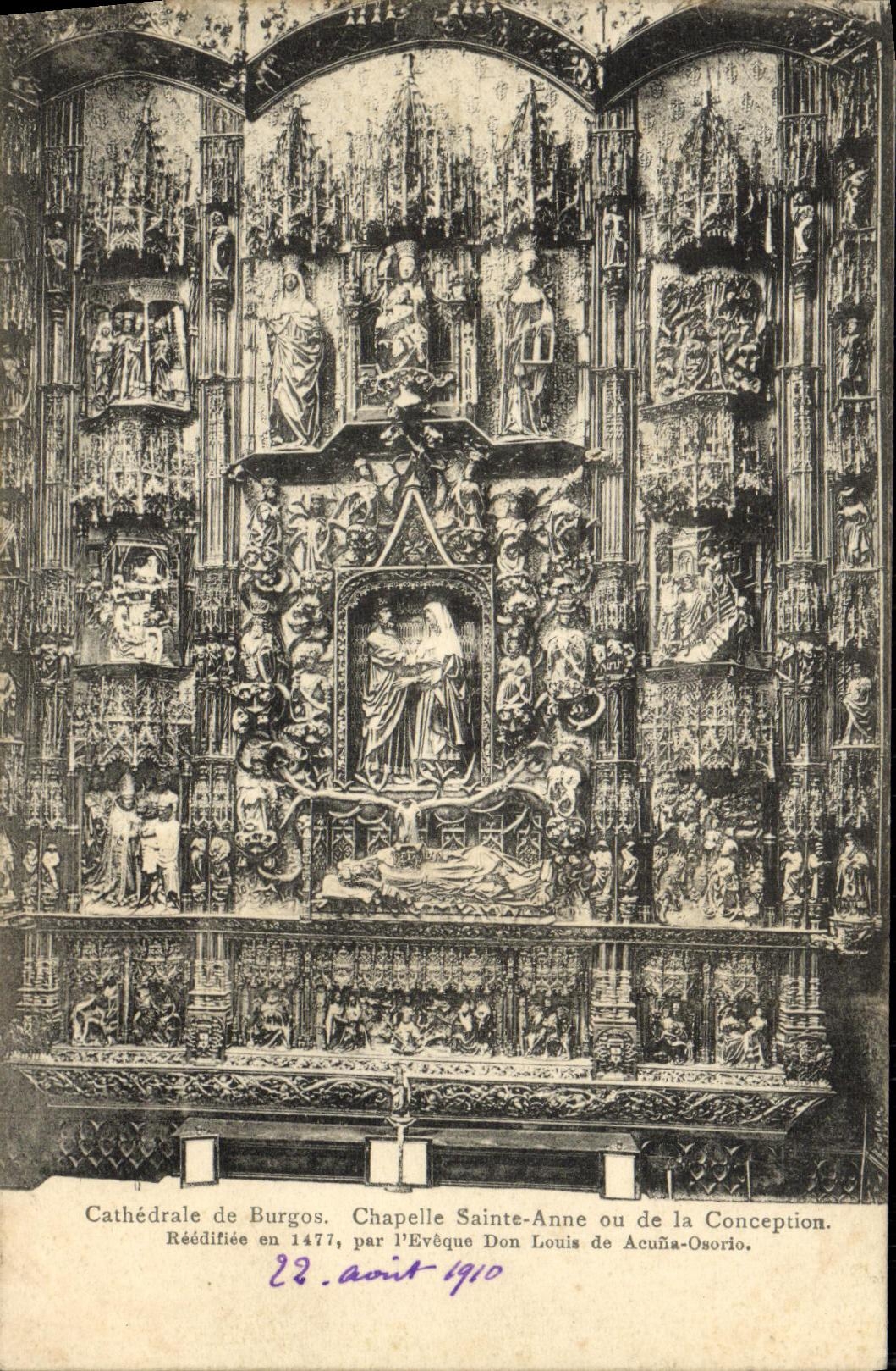 CPA Cathedrale de Burgos Chapelle Sainte Anne ou de la Conception