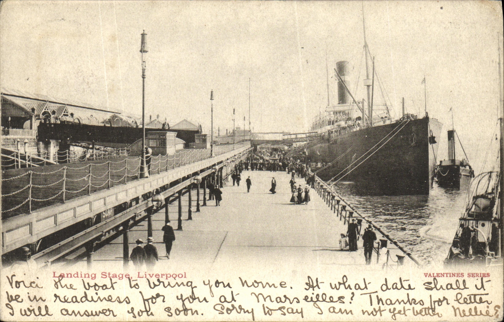 CPA Landing Stage Liverpool Bateau