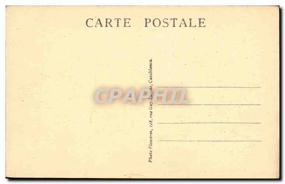 CPA Rabat Le Palais de la Residence Le Pathio en bois d Arar — Rückseite